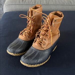 L.L. Bean Brown and navy Winter Boots